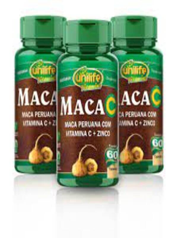 Maca Peruana Vitaminas C C Psulas Unilife Alecrim Dourado